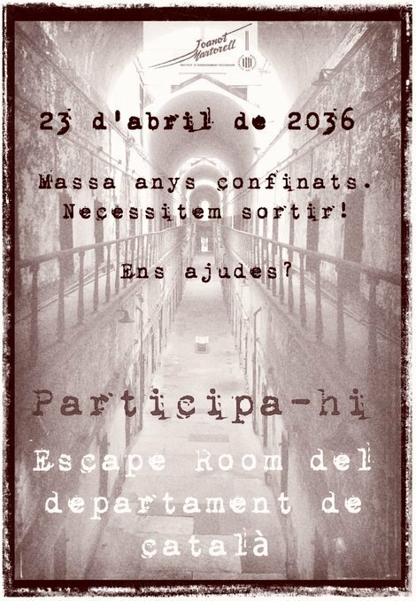 Imagen para los medios: Escape Room (Institut Joanot Martorell)
